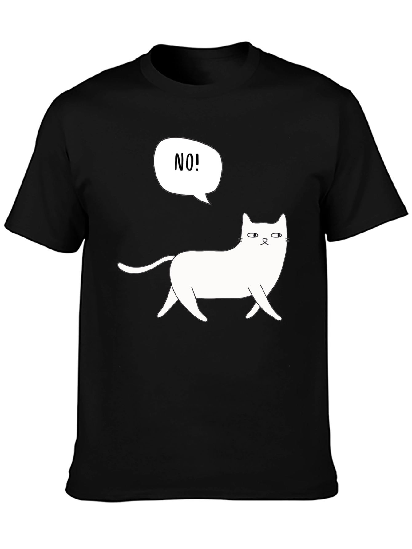 Funny Cat NO! Graphic T-Shirt - Unisex