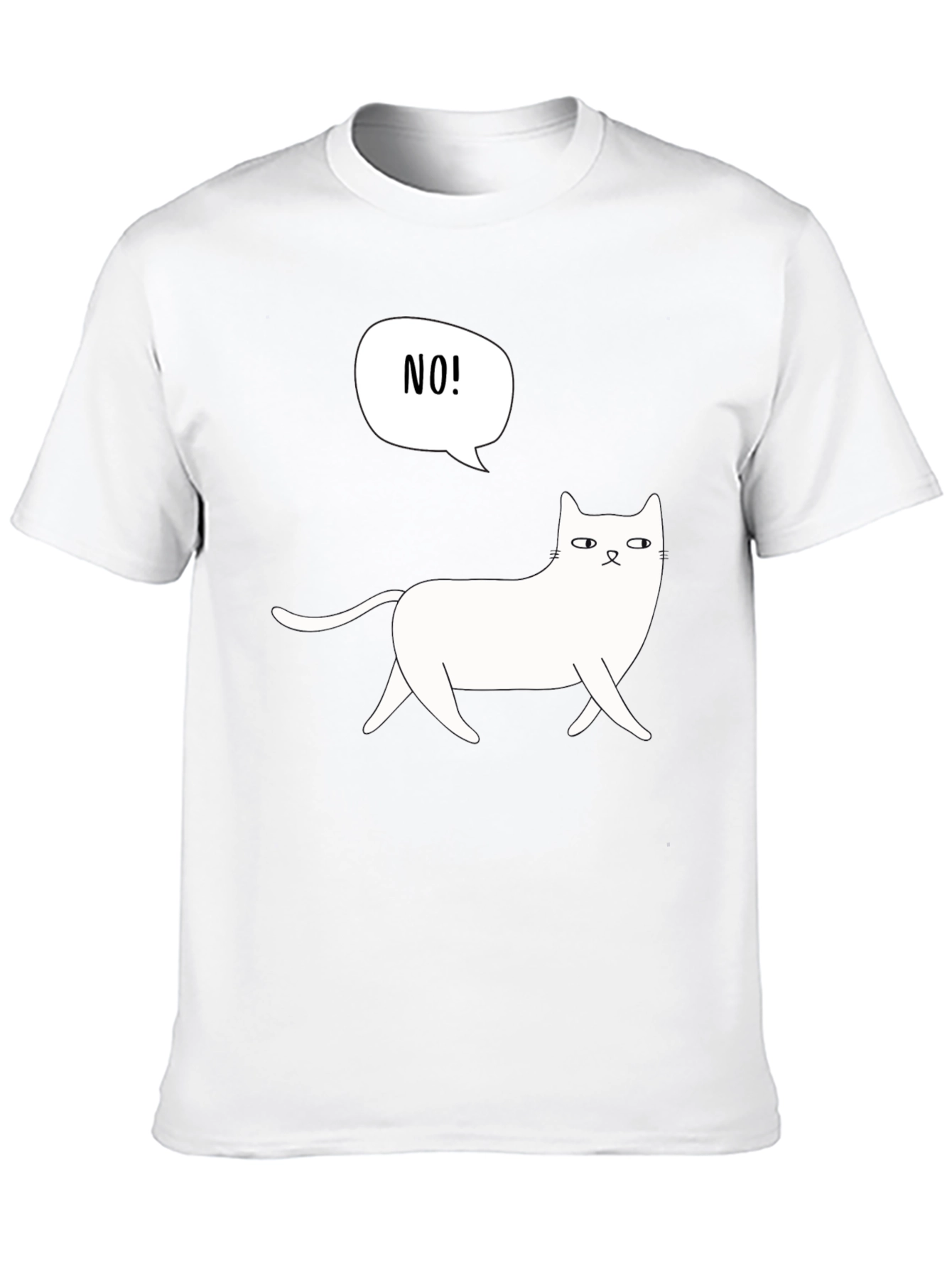 Funny Cat NO! Graphic T-Shirt - Unisex