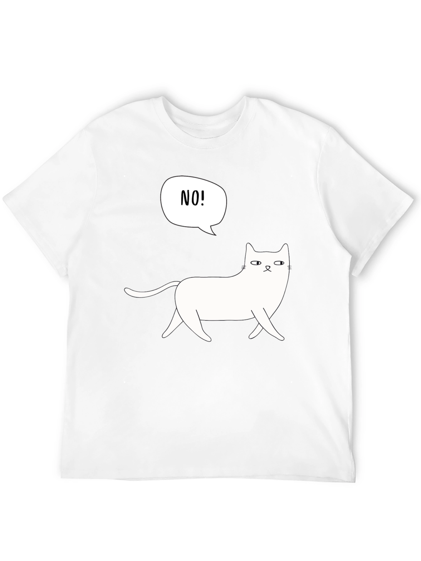 Funny Cat NO! Graphic T-Shirt - Unisex