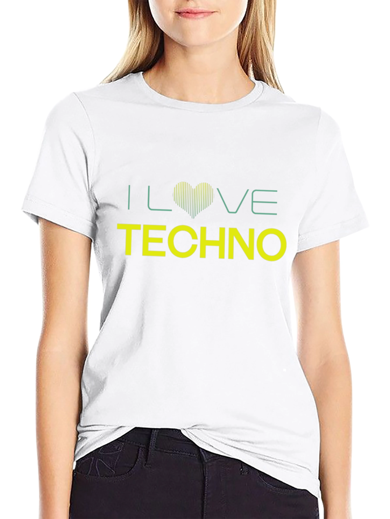 I Love Techno Black T-Shirt