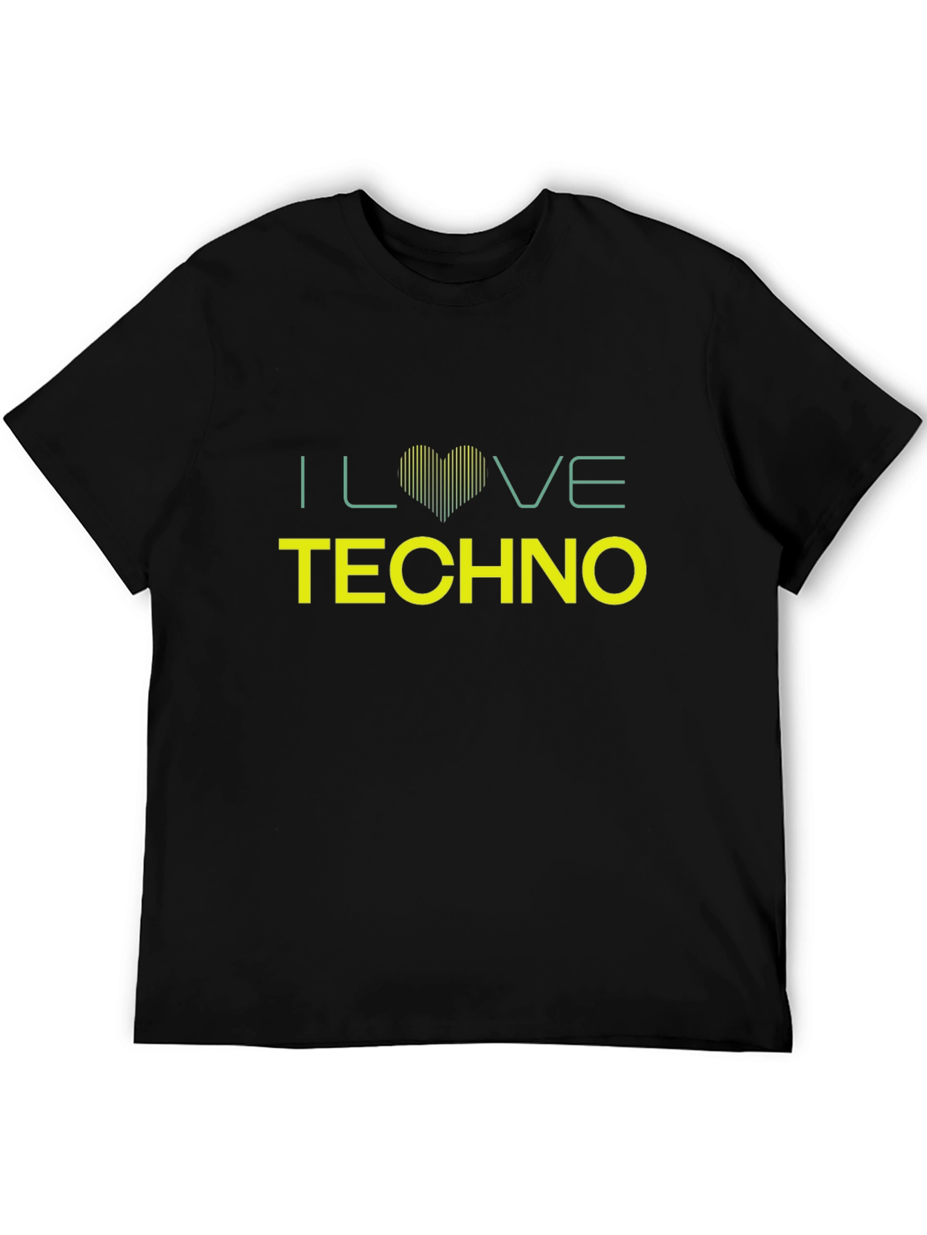 I Love Techno Black T-Shirt