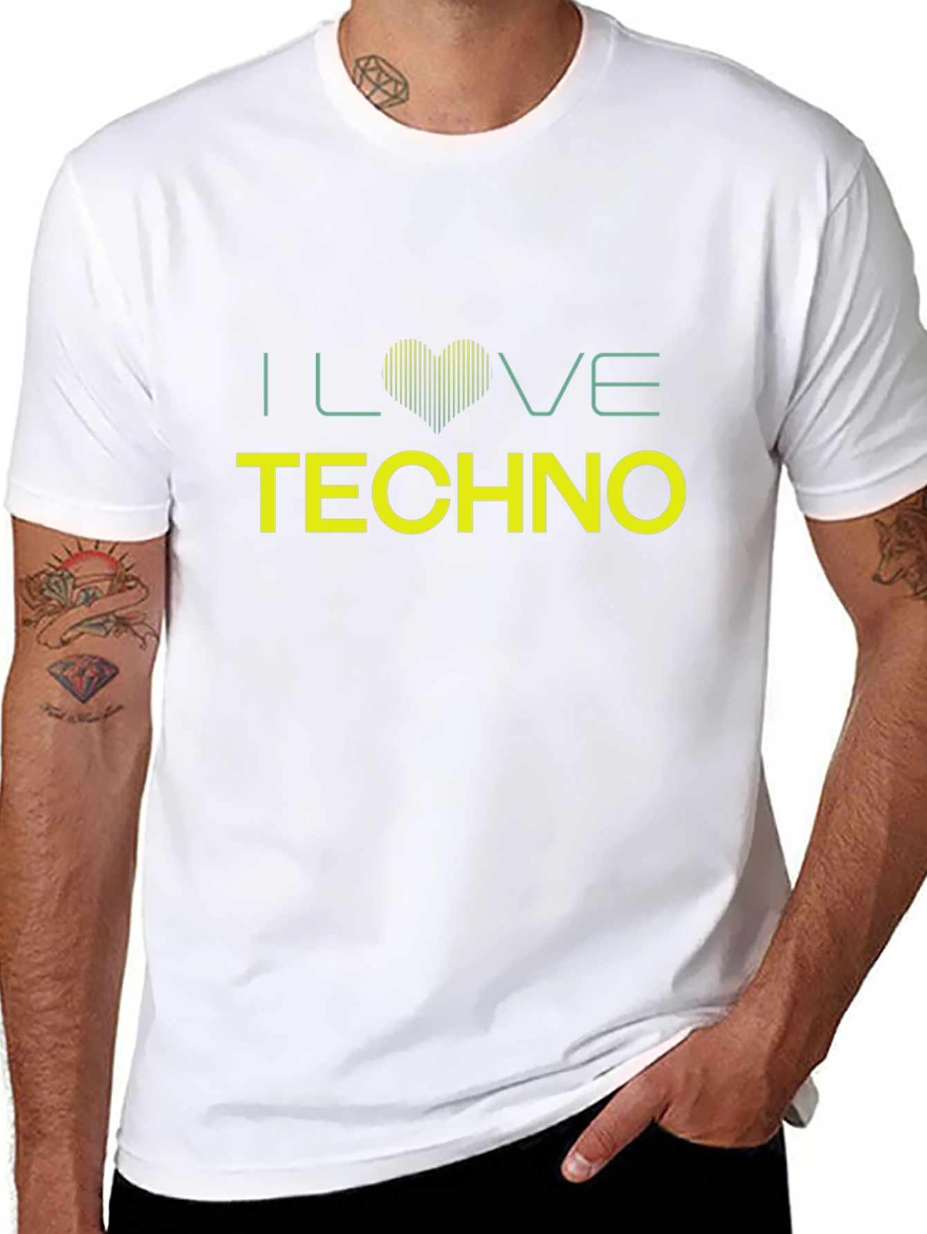 I Love Techno Black T-Shirt