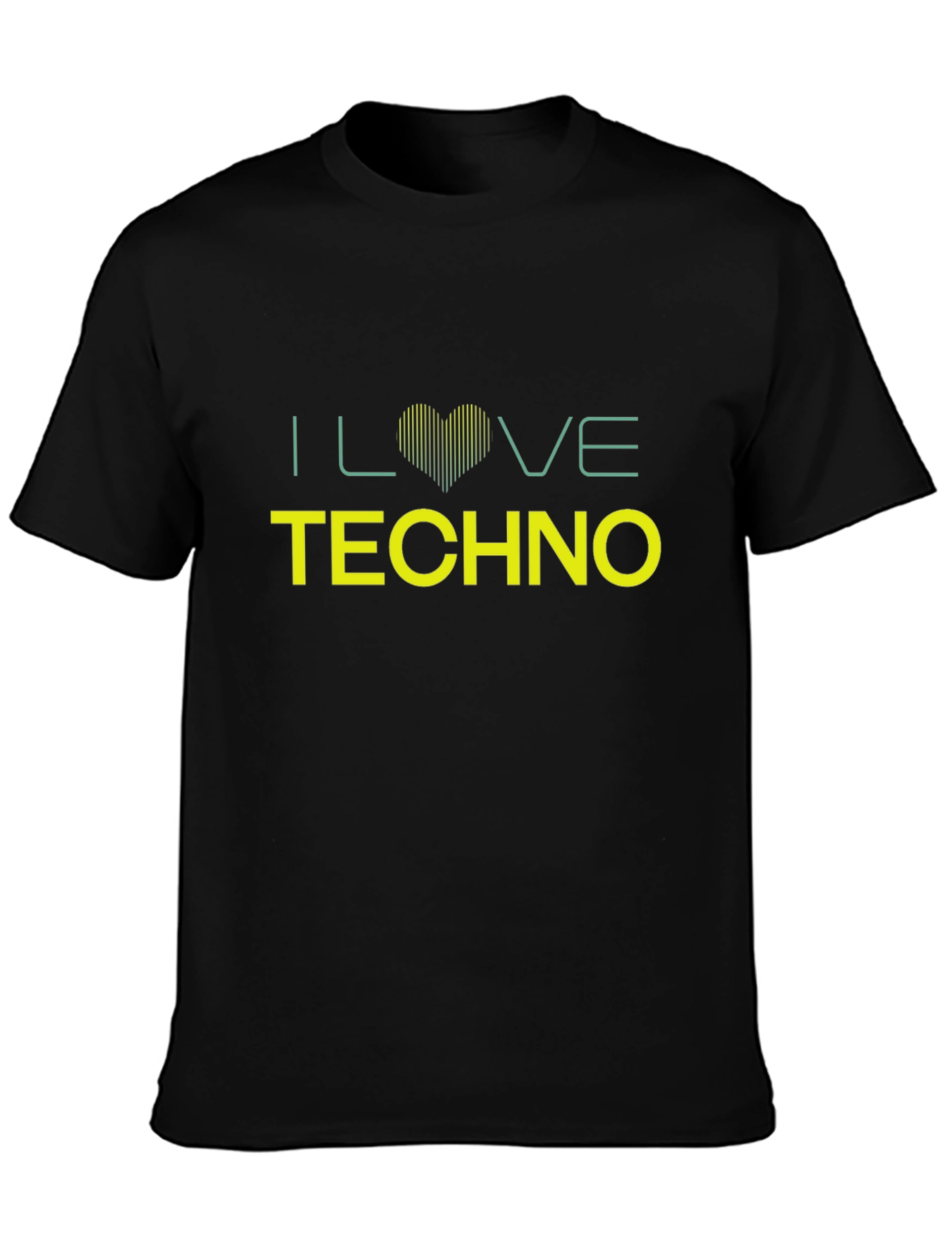 I Love Techno Black T-Shirt