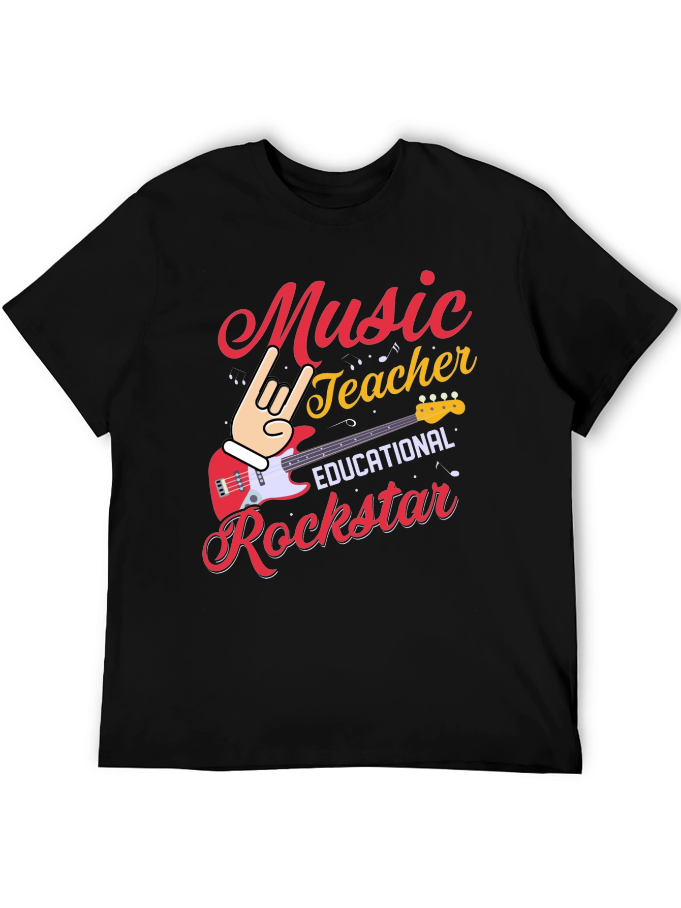 Music Teacher Rockstar Graphic Tee