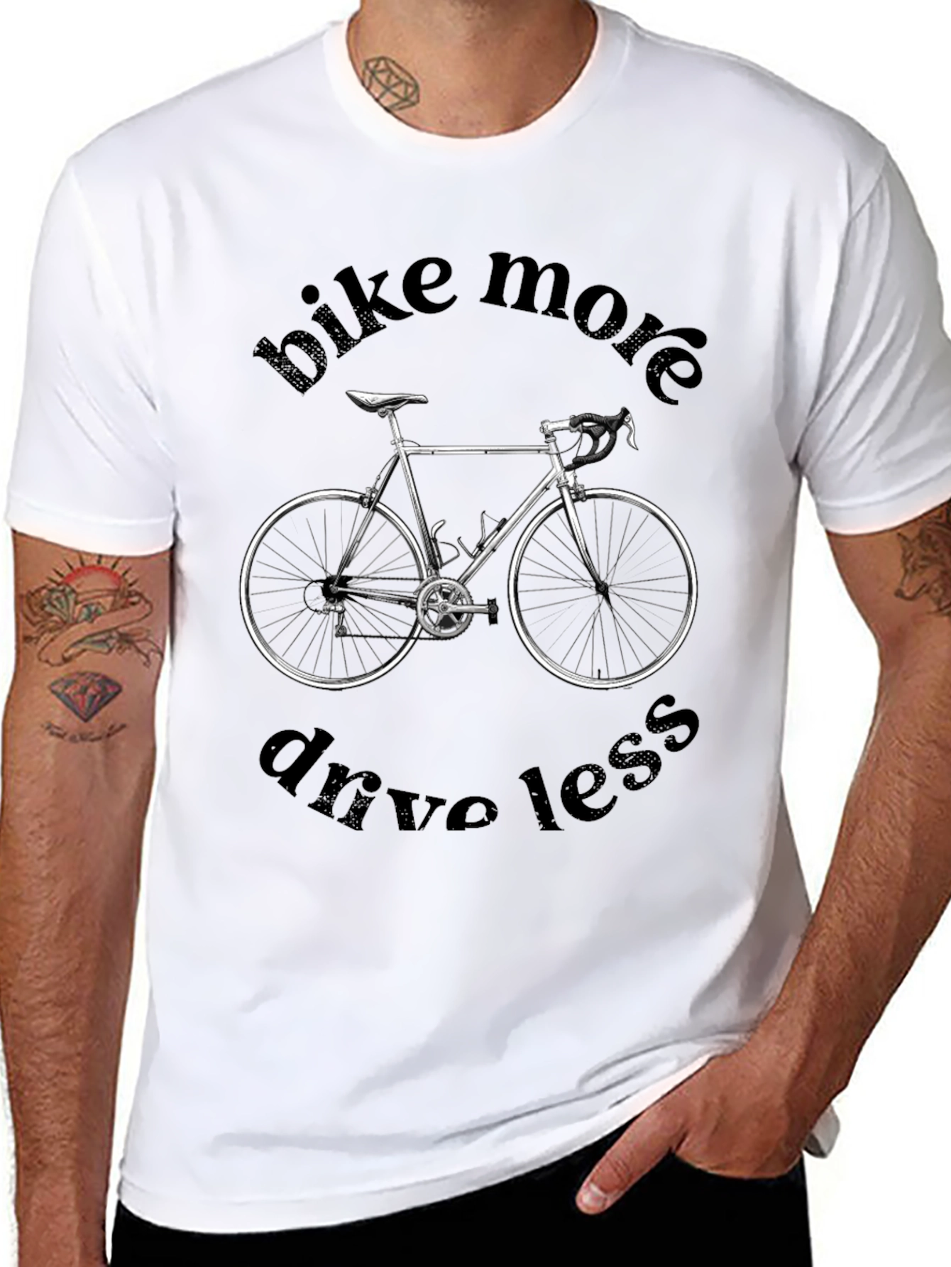Bike More Drive Less Graphic Tee