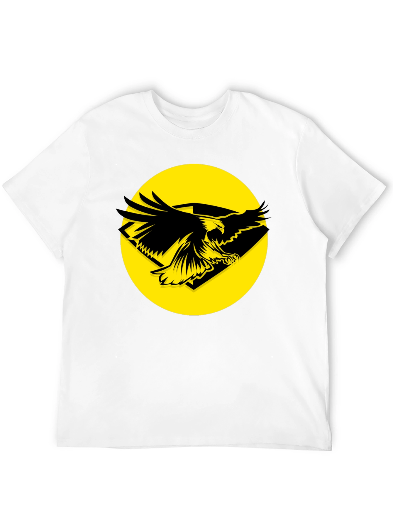 Eagle Graphic Tee - Black Cotton T-Shirt