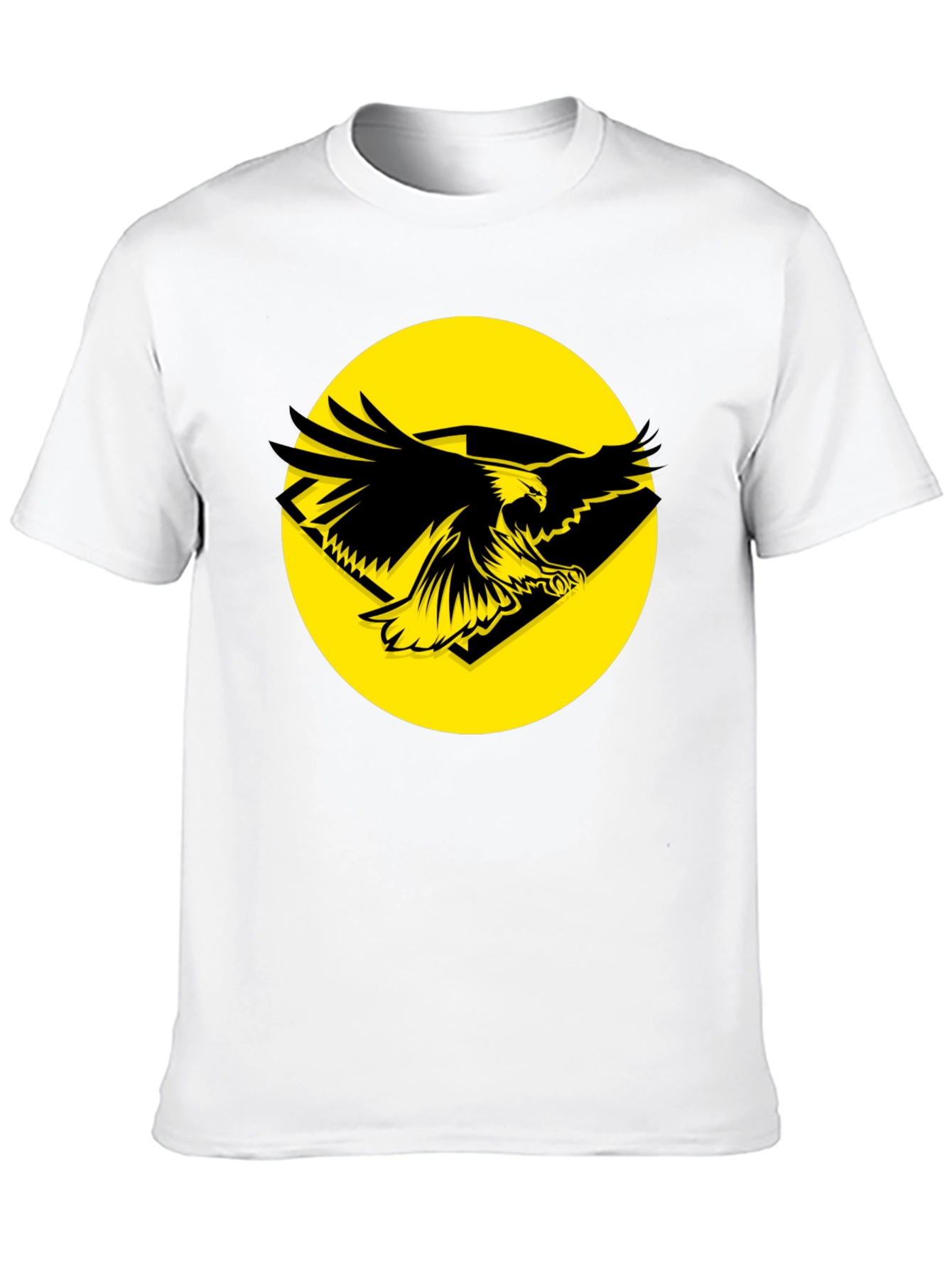Eagle Graphic Tee - Black Cotton T-Shirt