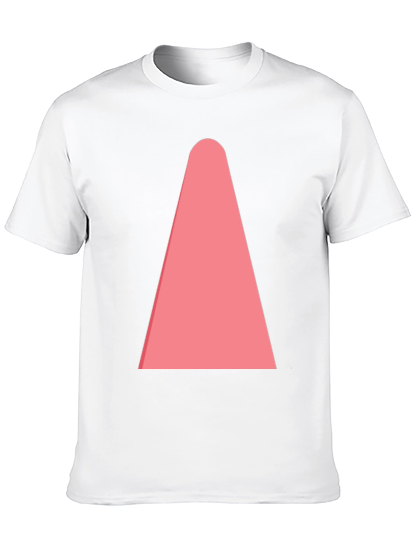 Mens Black T-Shirt with Pink Cone Design