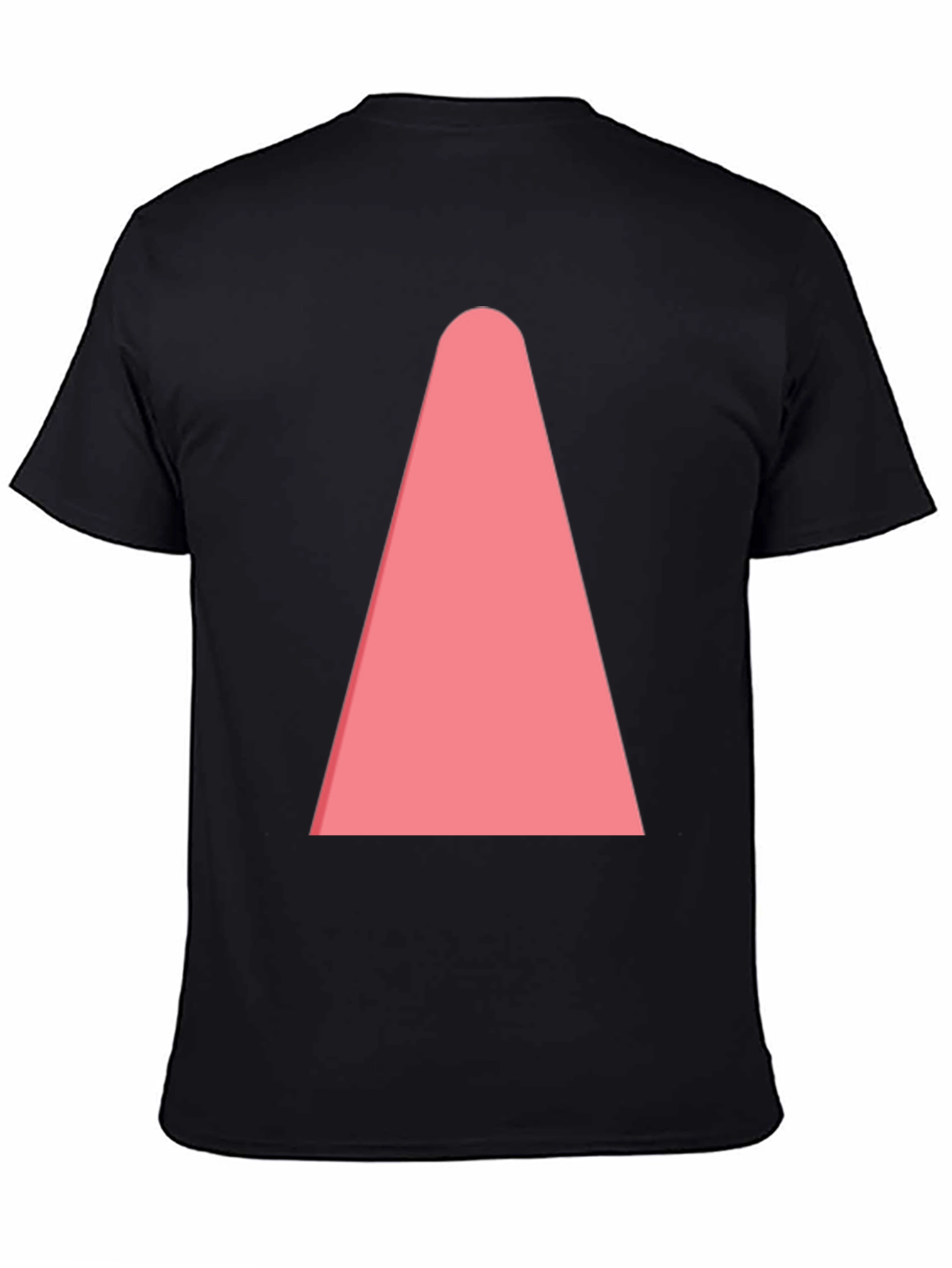 Mens Black T-Shirt with Pink Cone Design