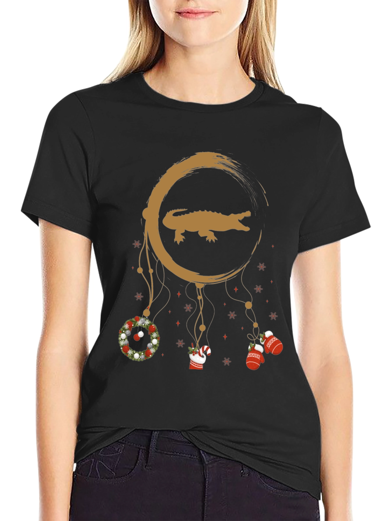 Alligator Christmas Dreamcatcher T-Shirt