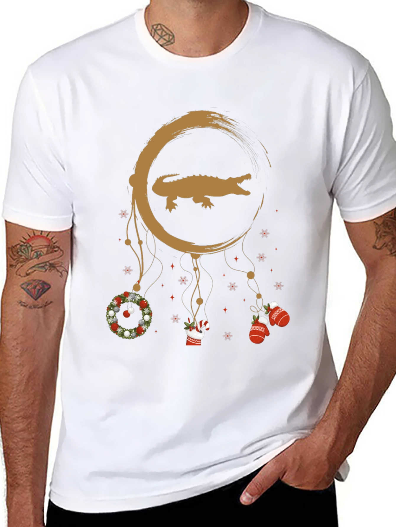 Alligator Christmas Dreamcatcher T-Shirt
