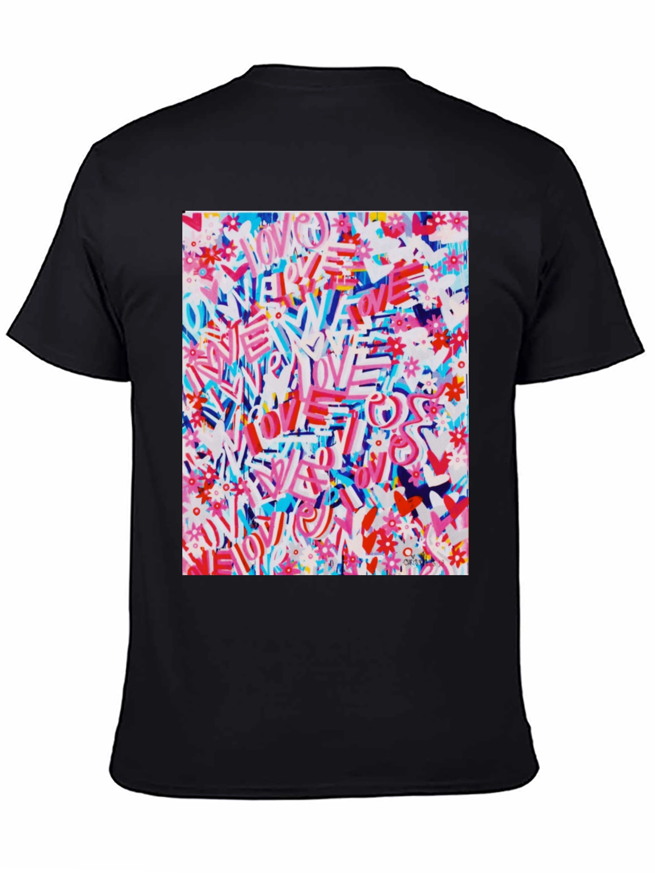 Love Graffiti Graphic Tee - Artistic Streetwear