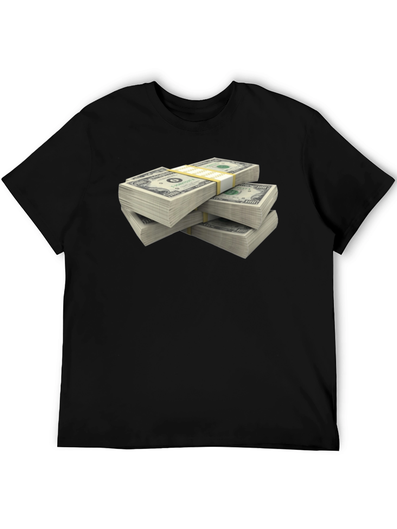 Money Stack Graphic T-Shirt - Black