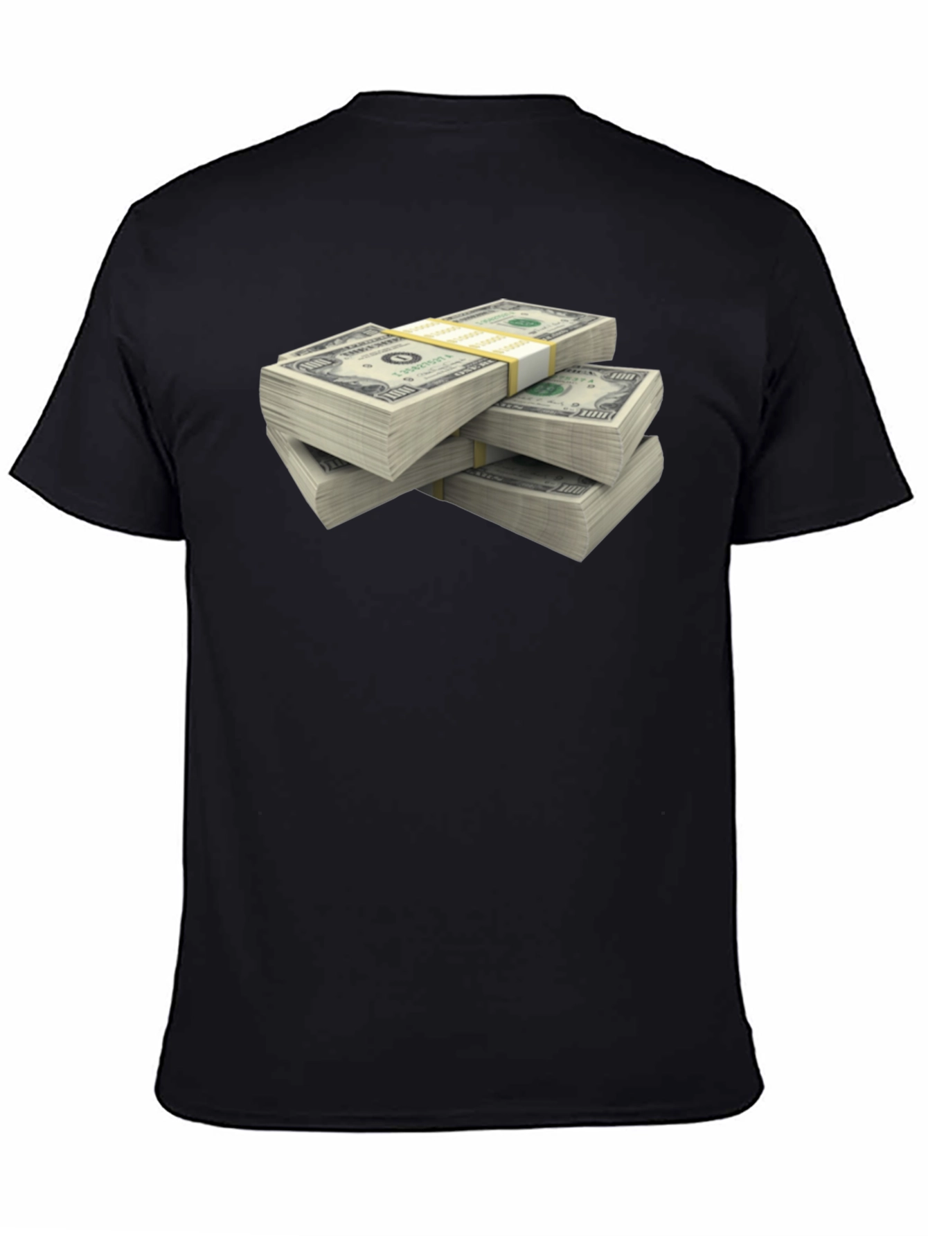 Money Stack Graphic T-Shirt - Black