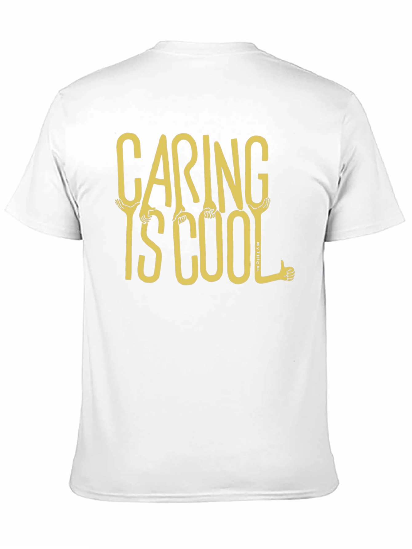 Caring is Cool Graphic Tee - Black Casual T-Shirt