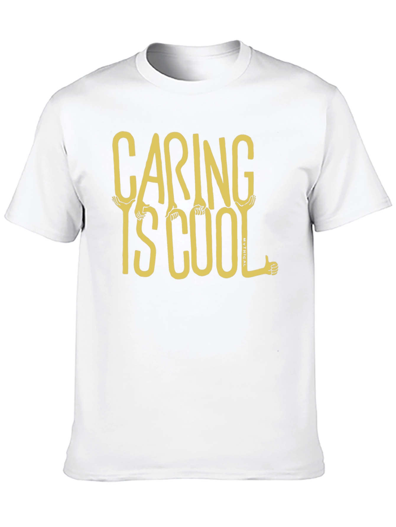 Caring is Cool Graphic Tee - Black Casual T-Shirt