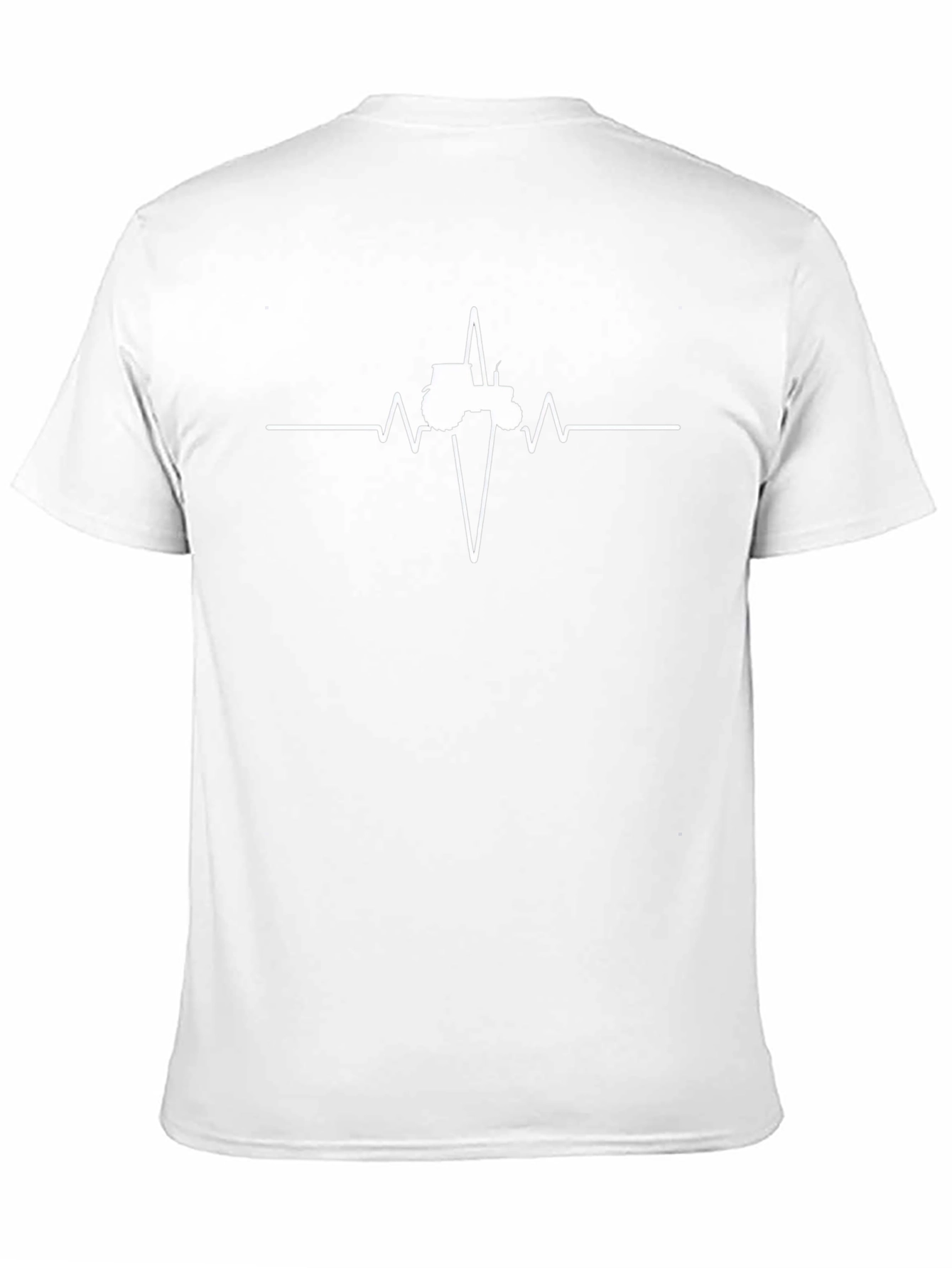 Tractor Heartbeat Graphic Tee - Black Cotton T-Shirt