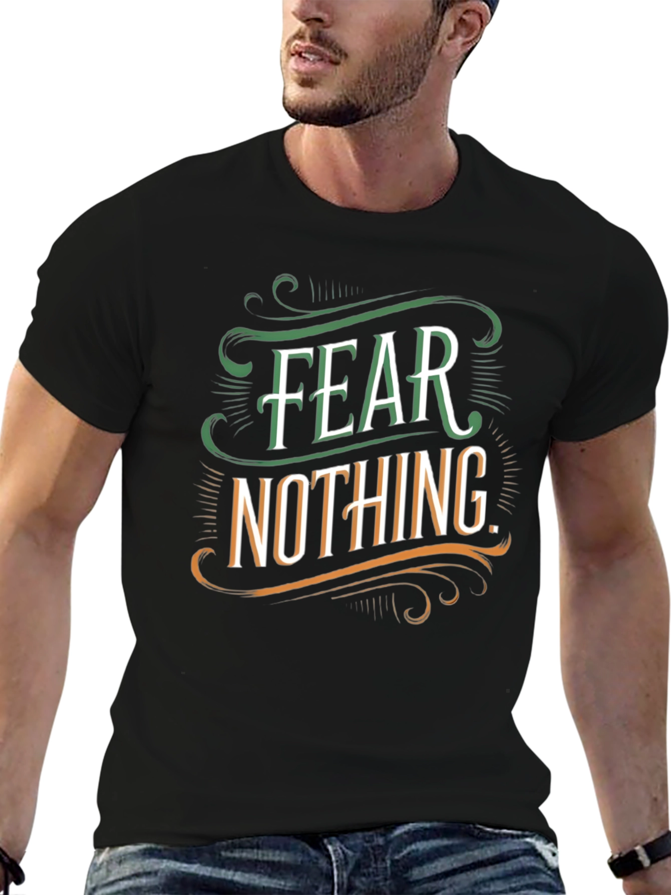 Fear Nothing Graphic Tee - Mens Black T-Shirt