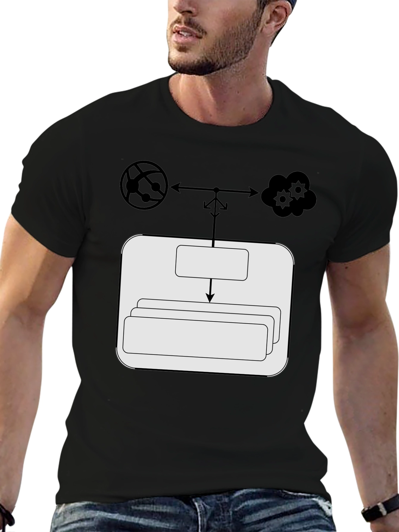 Cloud Network T-Shirt: Server Data Flow Tee