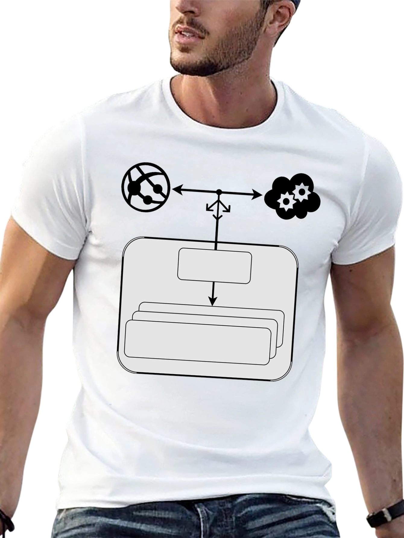 Cloud Network T-Shirt: Server Data Flow Tee