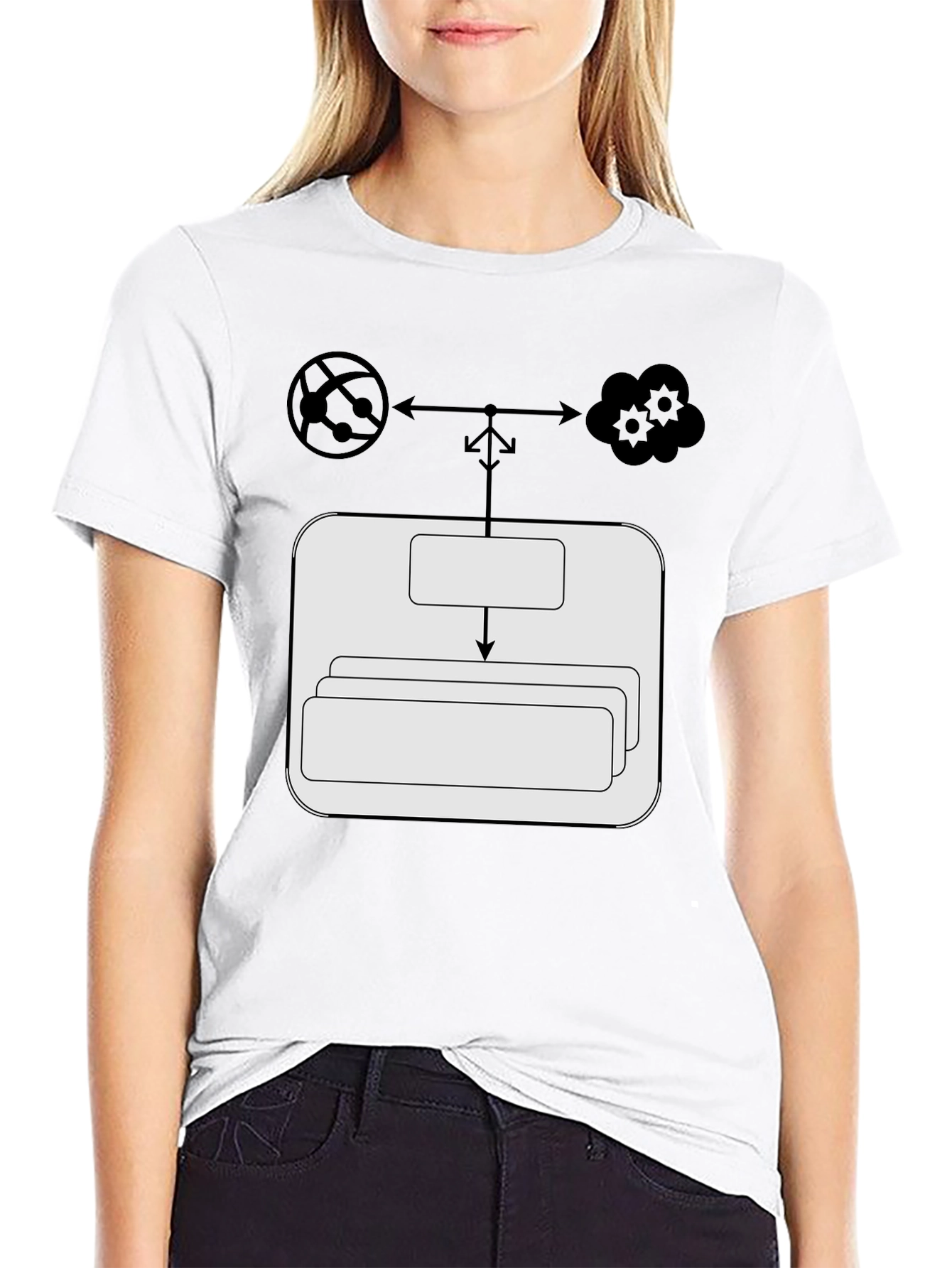 Cloud Network T-Shirt: Server Data Flow Tee