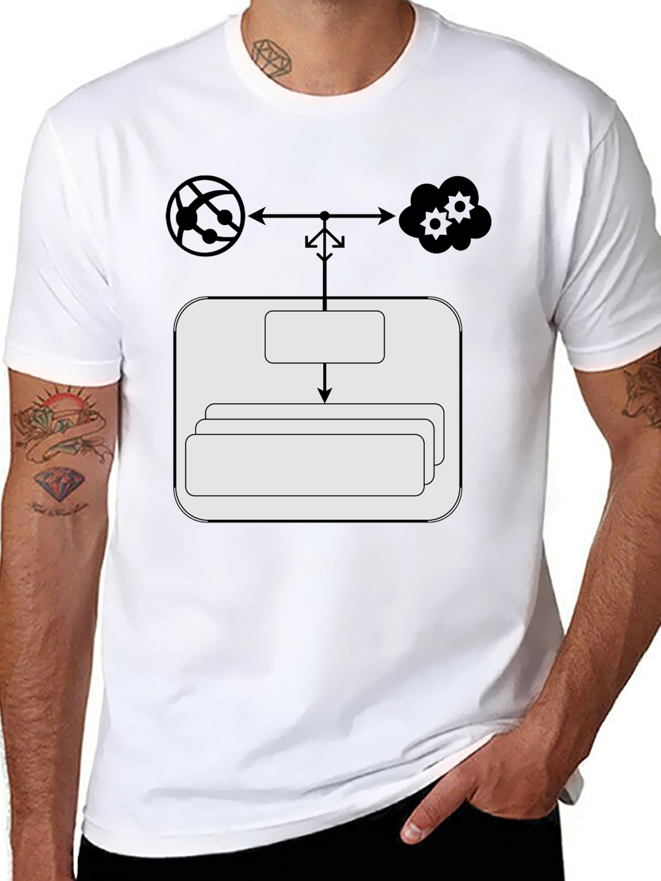 Cloud Network T-Shirt: Server Data Flow Tee