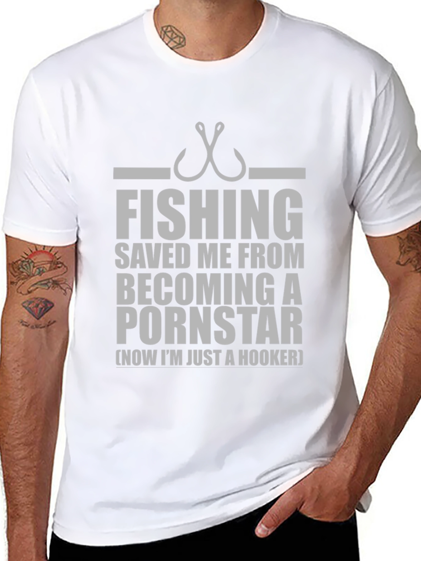 Fishing Saved Me T-Shirt - Funny Hooking Tee