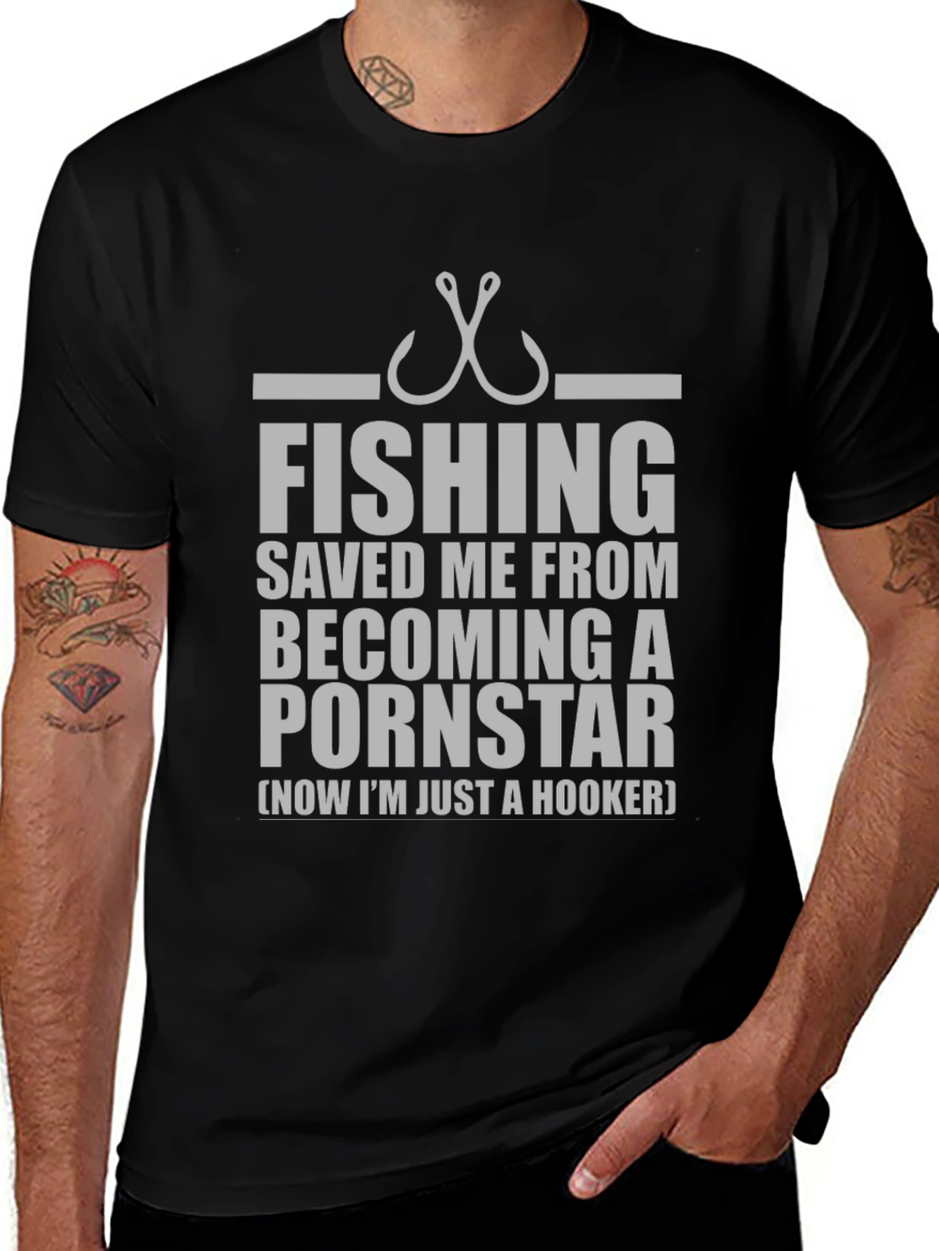 Fishing Saved Me T-Shirt - Funny Hooking Tee