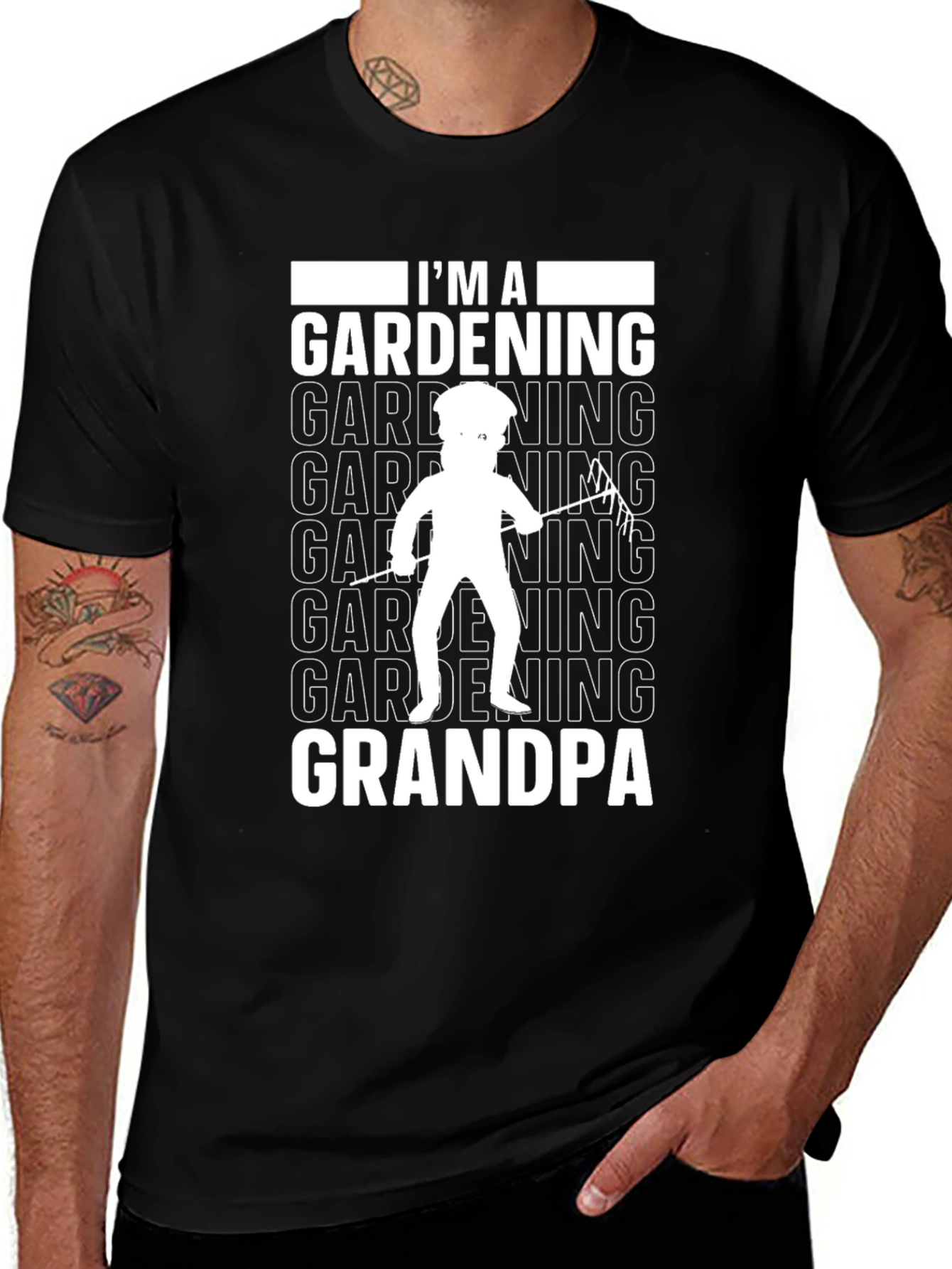Gardening Grandpa T-Shirt - Black