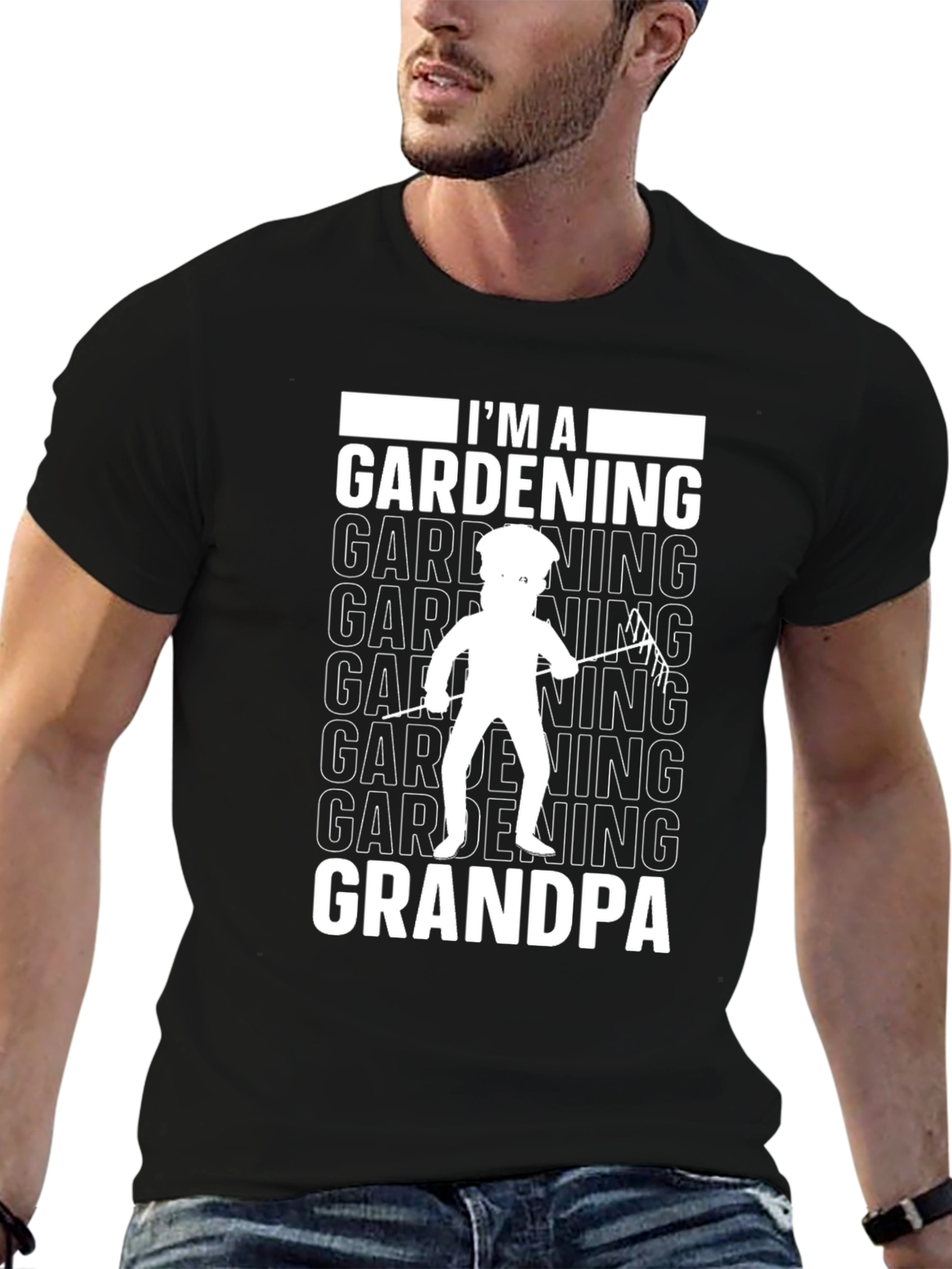 Gardening Grandpa T-Shirt - Black