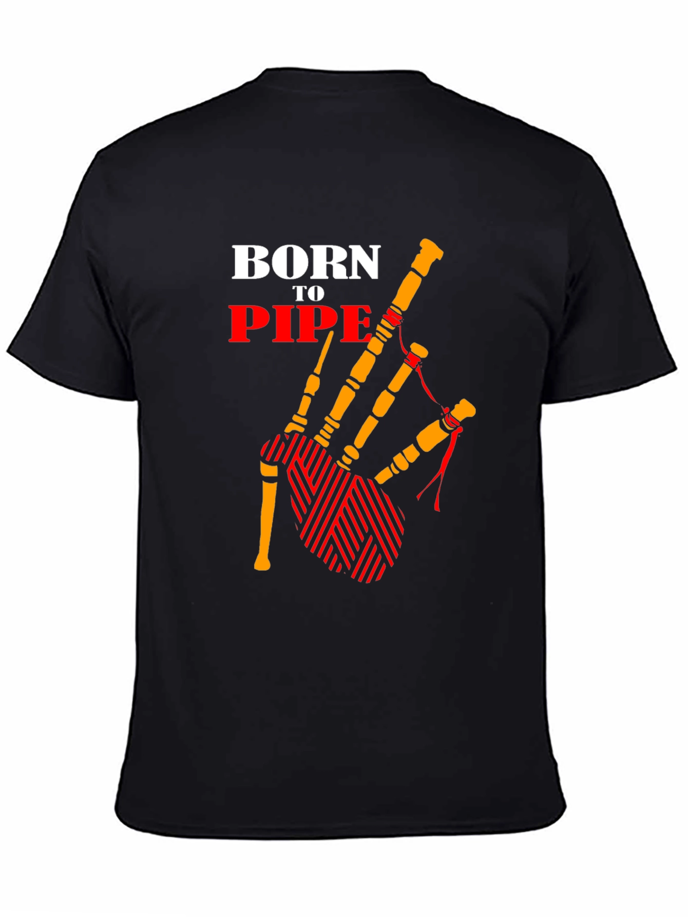 Born to Pipe T-Shirt - Bagpipe Graphic Tee