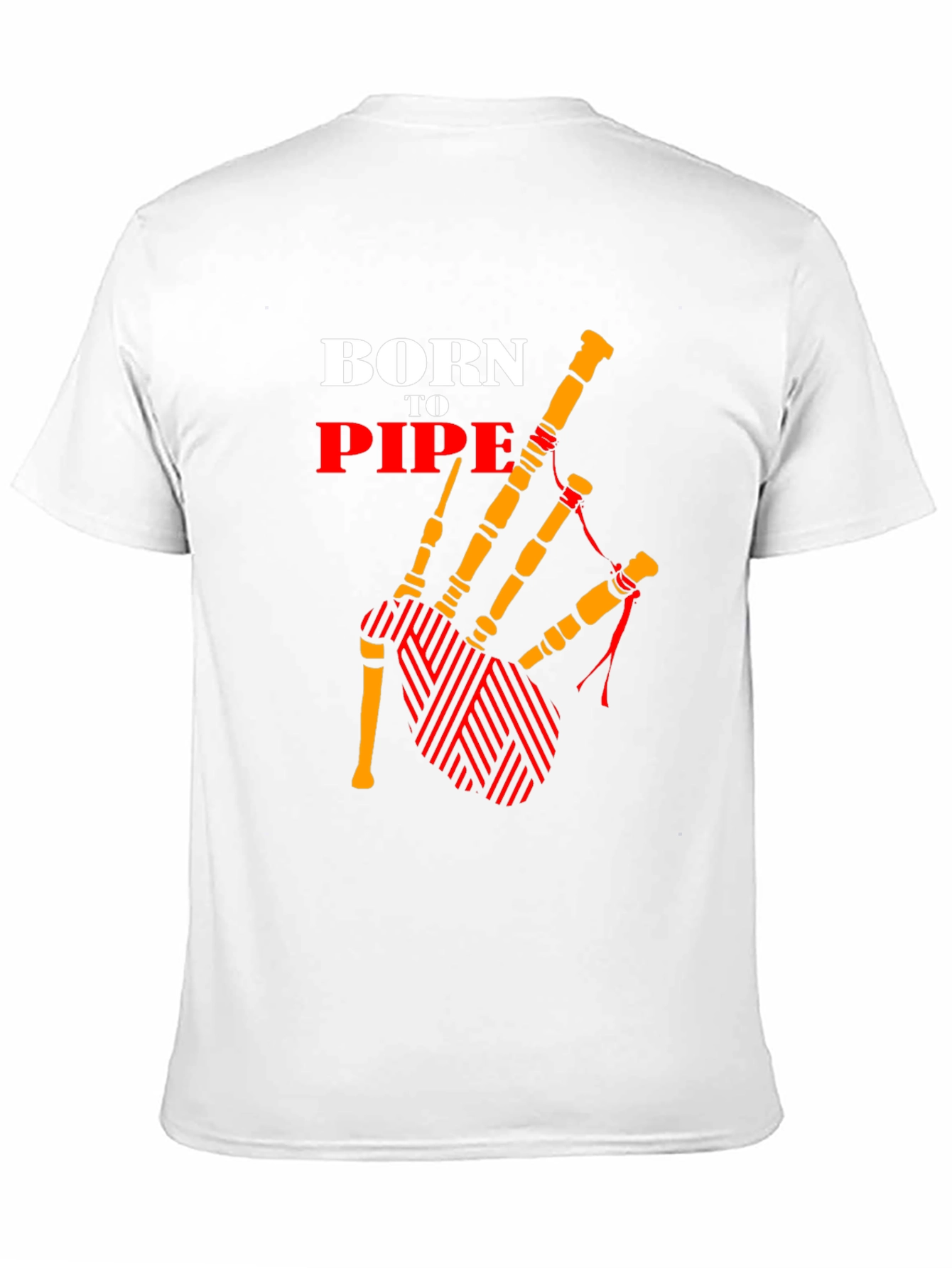 Born to Pipe T-Shirt - Bagpipe Graphic Tee