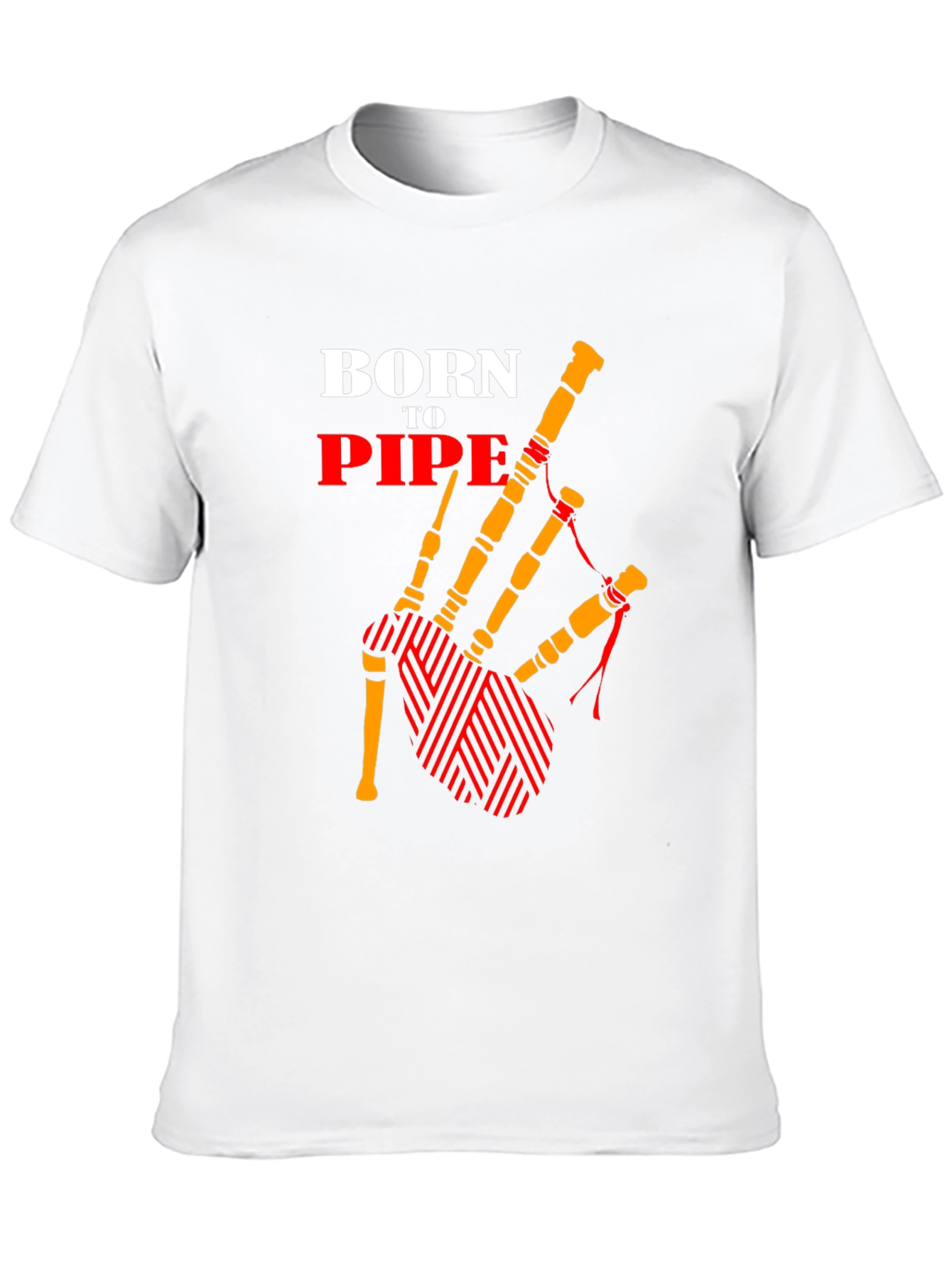 Born to Pipe T-Shirt - Bagpipe Graphic Tee