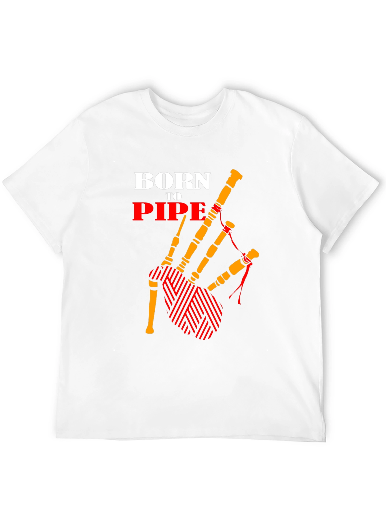 Born to Pipe T-Shirt - Bagpipe Graphic Tee