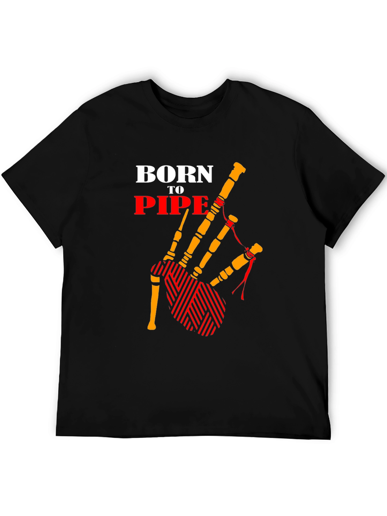 Born to Pipe T-Shirt - Bagpipe Graphic Tee