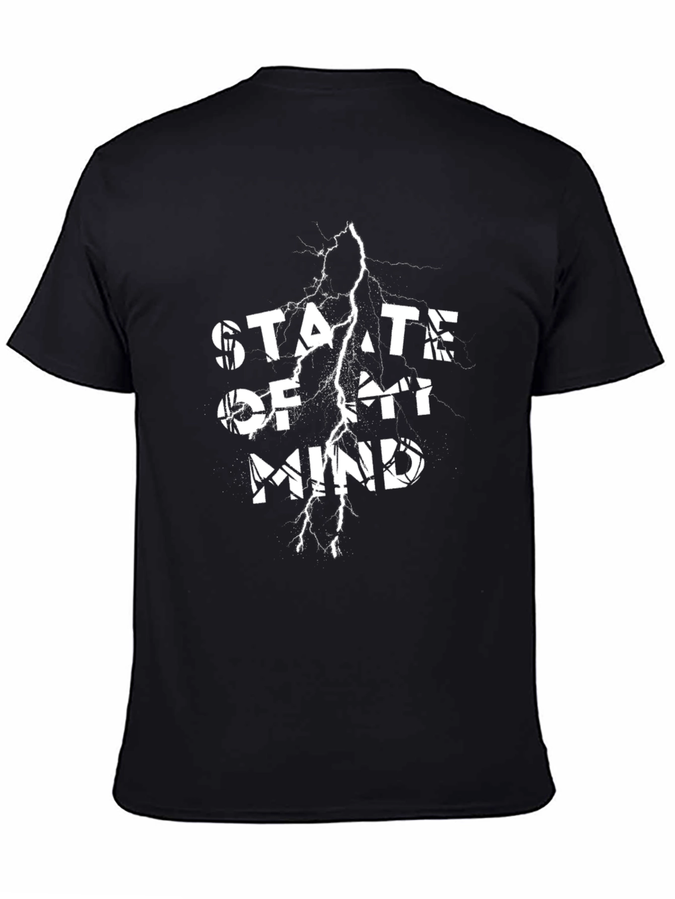 State of Mind Graphic Print Black Tee