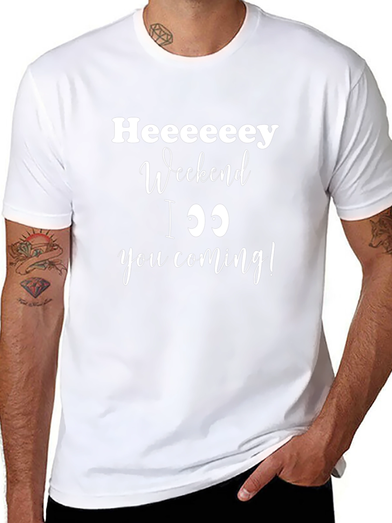 Heeeeey Weekend T-Shirt - Comfy Cotton Graphic Tee
