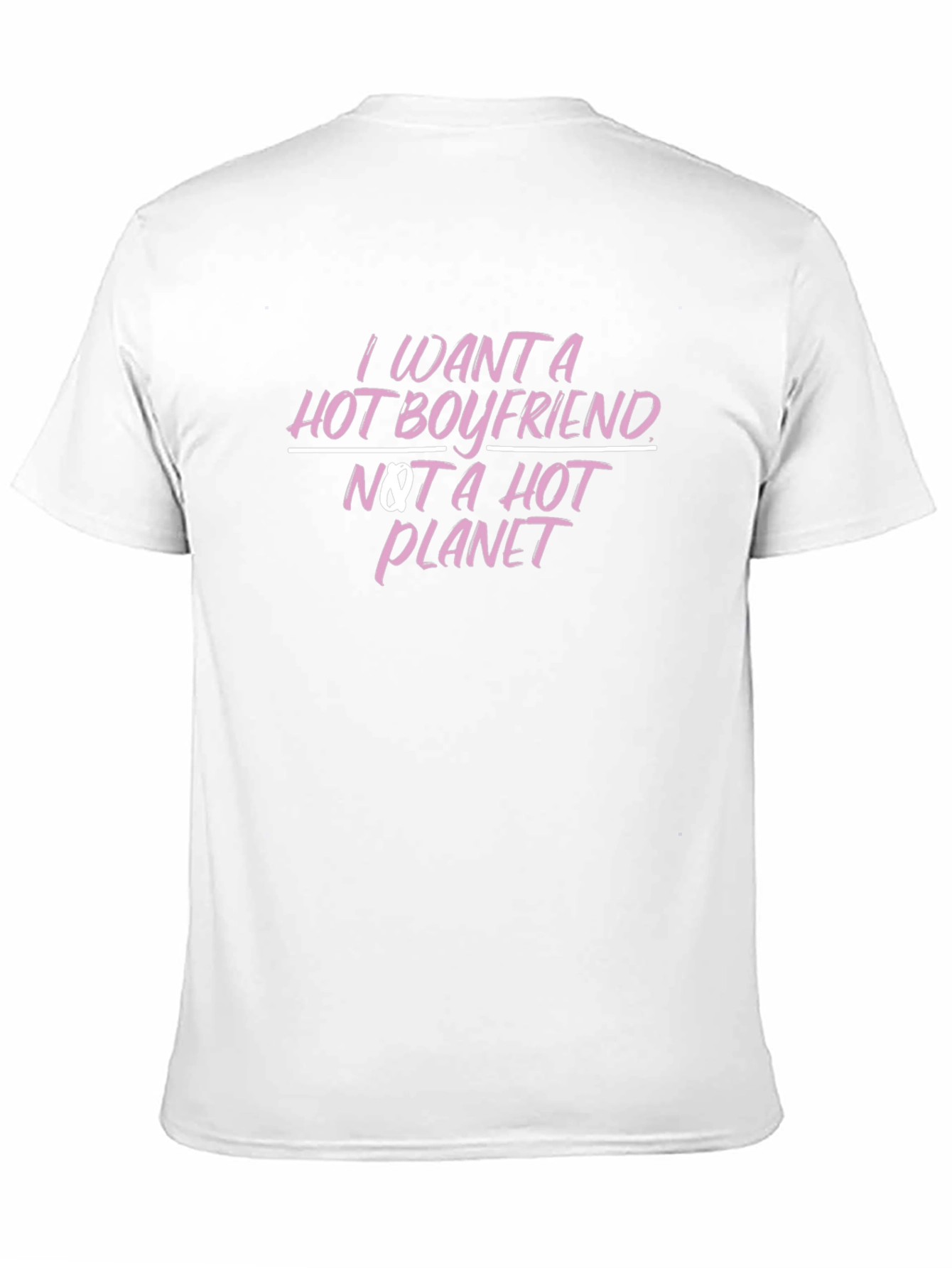 Hot Boyfriend Slogan Tee - Black