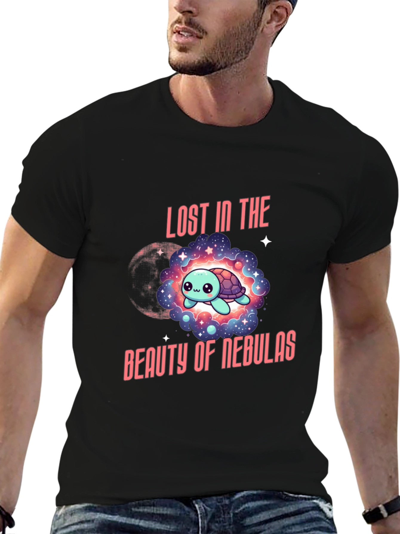 Lost in Nebulas Turtle Graphic T-Shirt