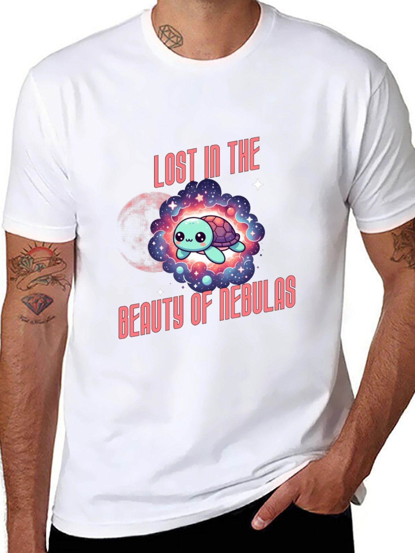 Lost in Nebulas Turtle Graphic T-Shirt