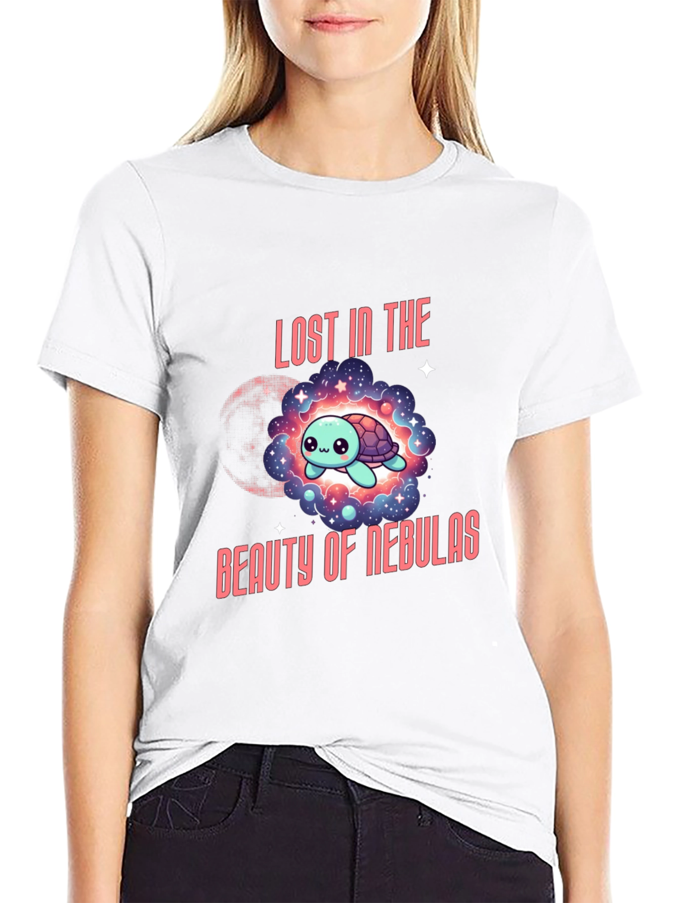 Lost in Nebulas Turtle Graphic T-Shirt