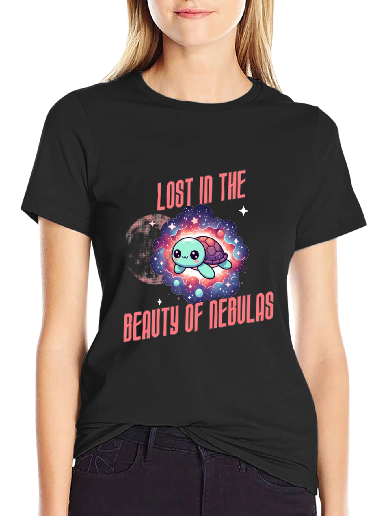Lost in Nebulas Turtle Graphic T-Shirt