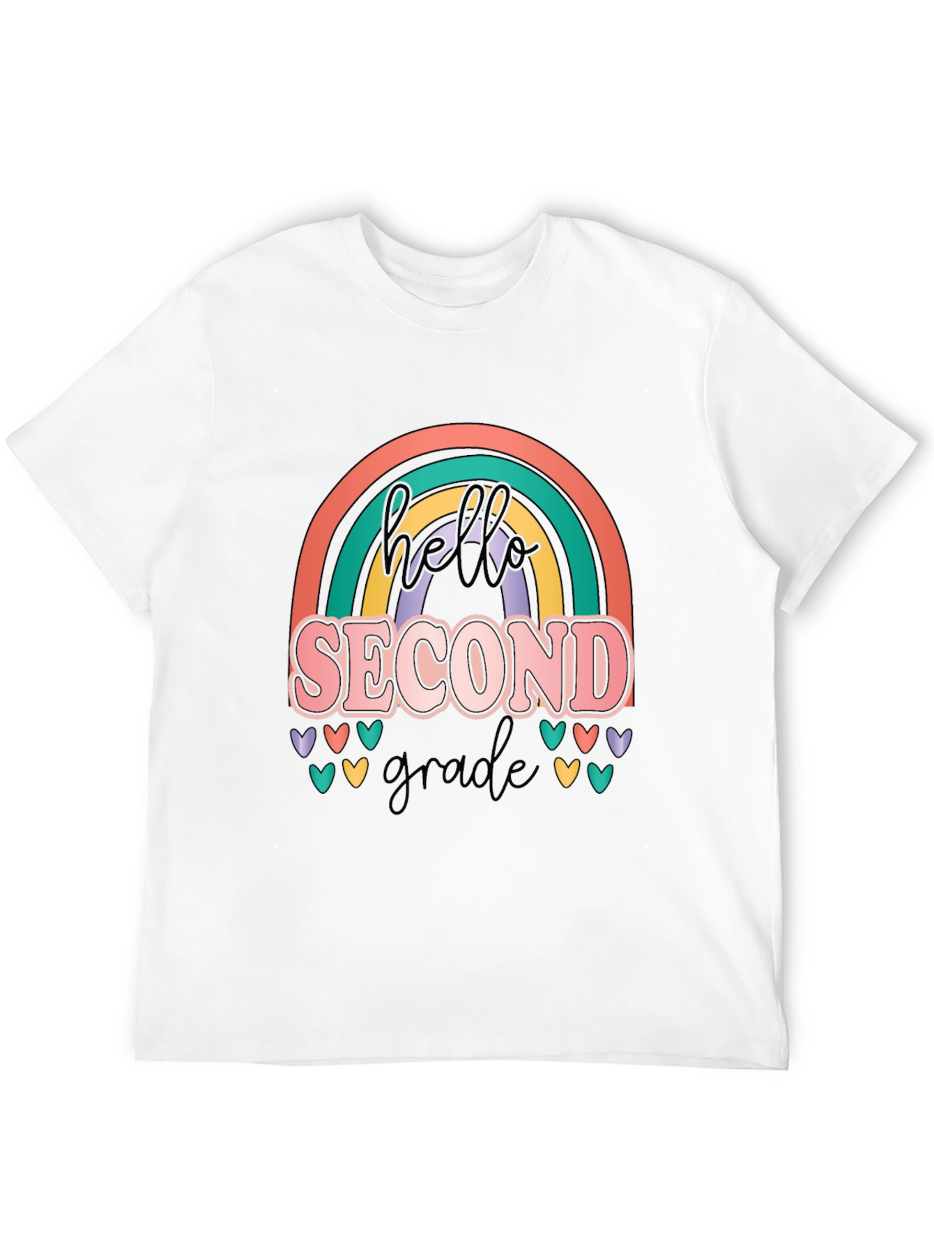 Hello Second Grade Rainbow T-Shirt