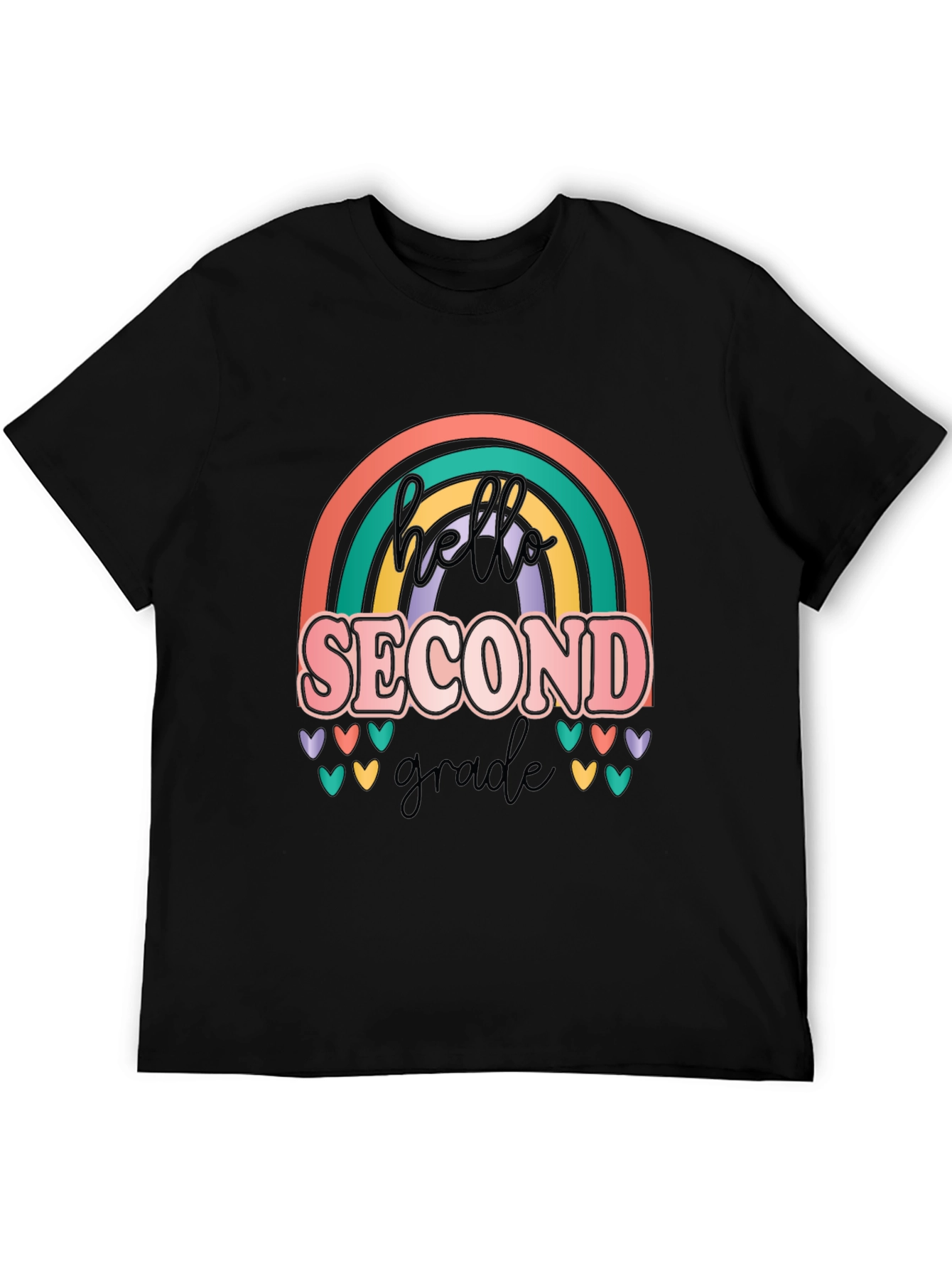 Hello Second Grade Rainbow T-Shirt