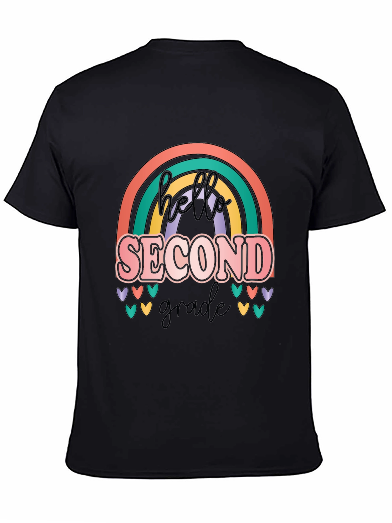 Hello Second Grade Rainbow T-Shirt