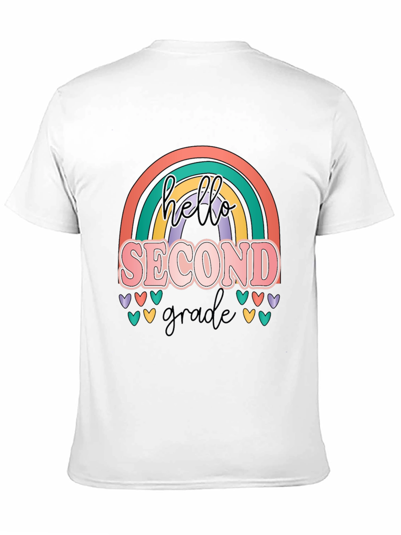 Hello Second Grade Rainbow T-Shirt