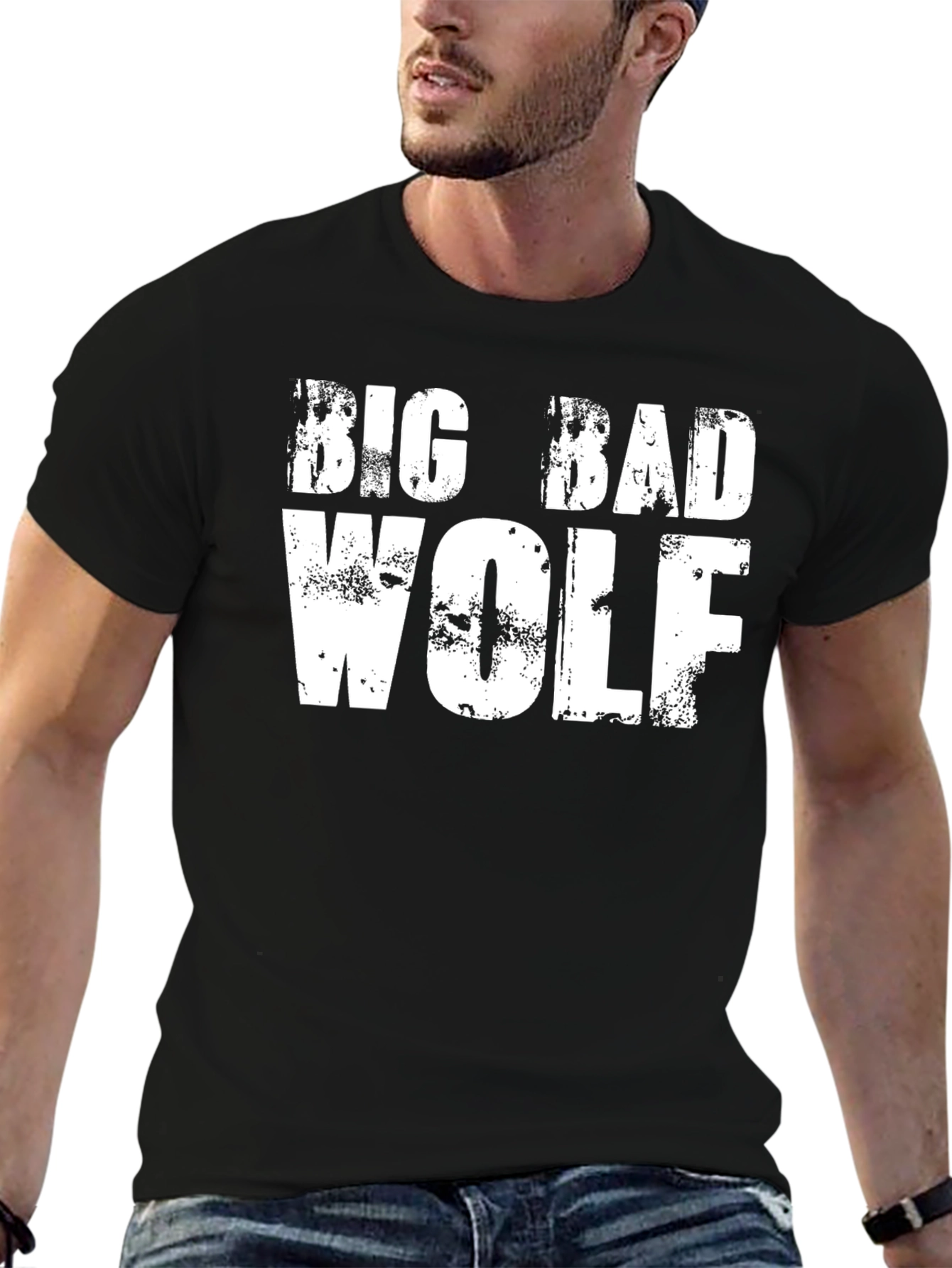 Big Bad Wolf Graphic Print T-Shirt