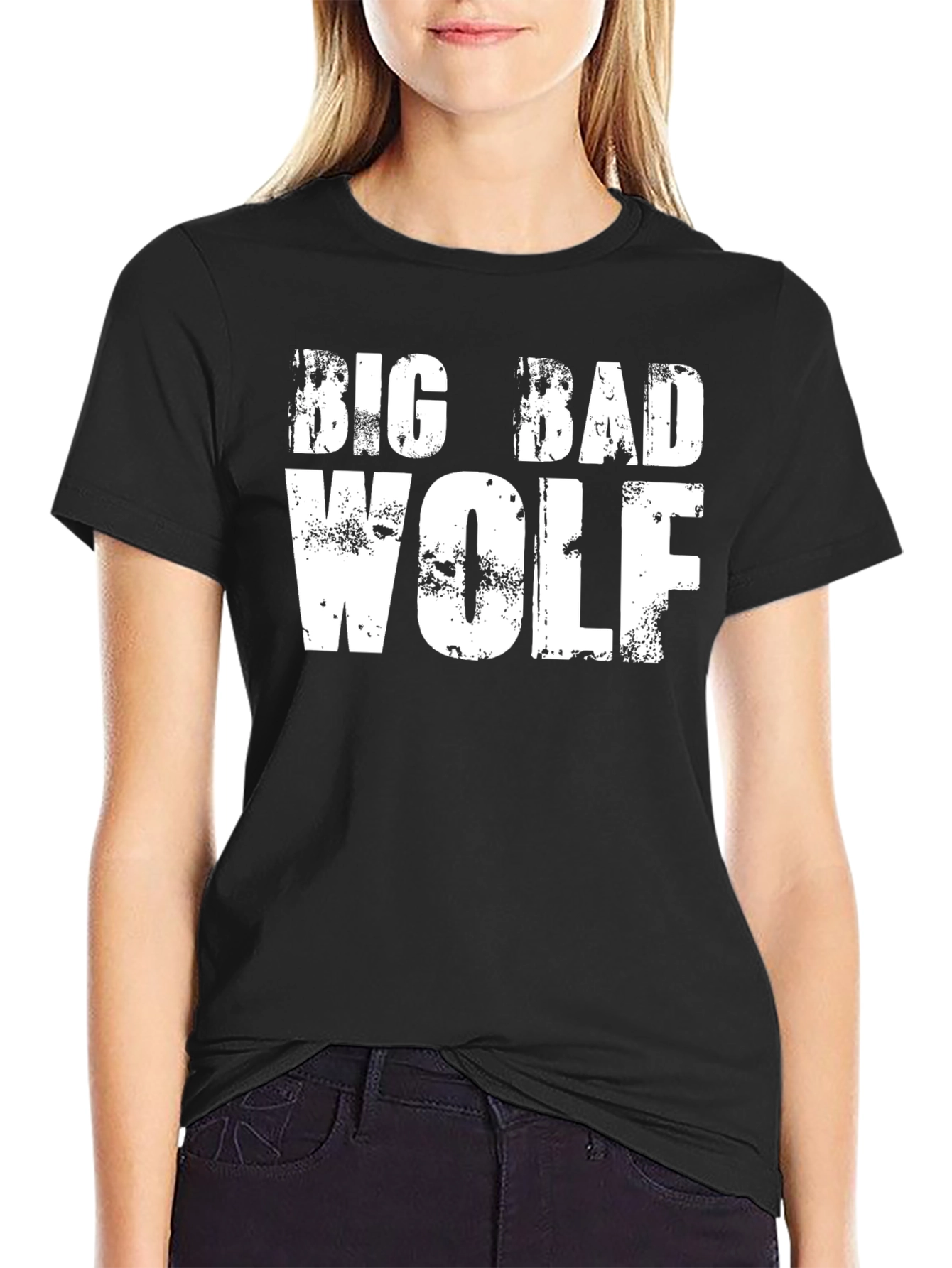 Big Bad Wolf Graphic Print T-Shirt