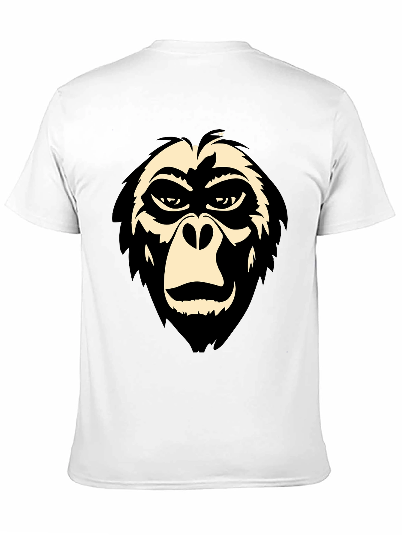 Cool Gorilla Face Graphic Tee - Black T-Shirt