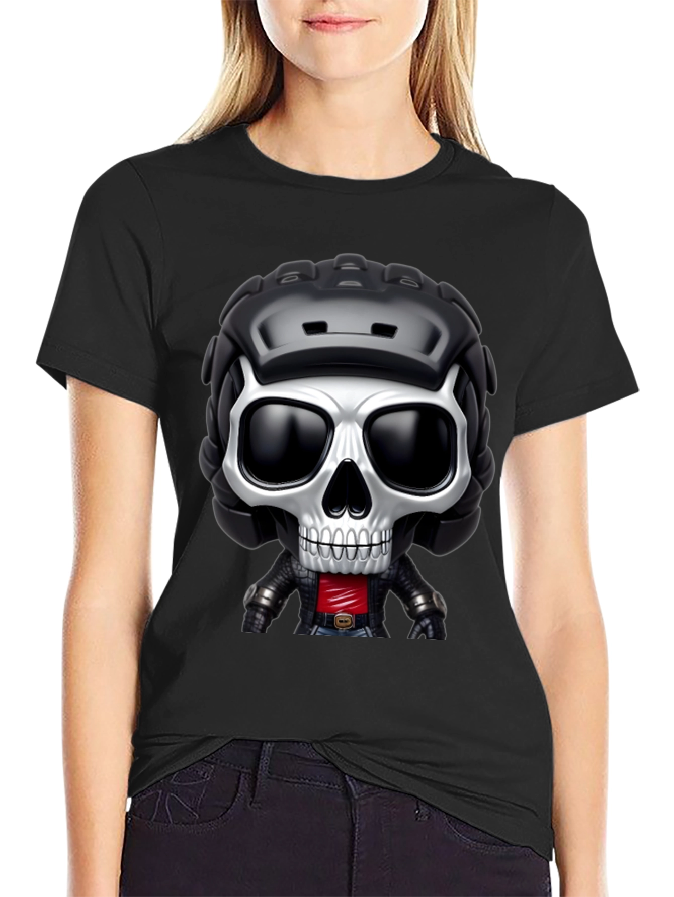 Skull Rider Graphic Tee - Black